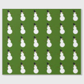 Cartoon Snowman Geschenkpapier (Flach)