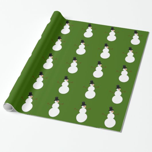 Cartoon Snowman Geschenkpapier (Ungerollt)