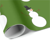 Cartoon Snowman Geschenkpapier (Rolleneckpunkt)