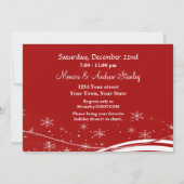 Cartoon Snowman Weihnachts-Party Einladung (Rückseite)