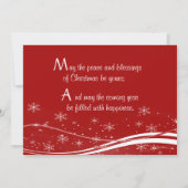 Cartoon Snowman Weihnachtskarte Feiertagskarte (Rückseite)