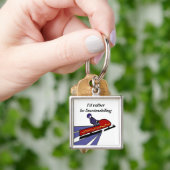 Cartoon Snowmobile Design Schlüsselanhänger (Hand)