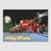 Cartoon Snta Express Postkarte (Vorderseite)