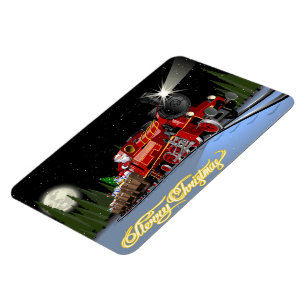 Cartoon Snta Express Postkarte Magnet