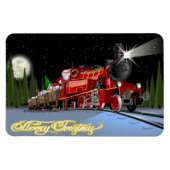 Cartoon Snta Express Postkarte Magnet (Horizontal)