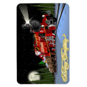 Cartoon Snta Express Postkarte Magnet (Vertikal)