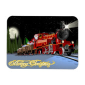 Cartoon Snta Express Postkarte Magnet (Horizontal)