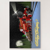 Cartoon Snta Express Postkarte Puzzle (Vertikal)