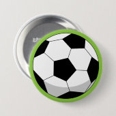 Cartoon Soccer Ball Button (Vorne & Hinten)