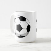 Cartoon Soccer Ball Kaffeetasse (Vorderseite Links)
