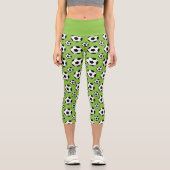 Cartoon Soccer Ball Muster Capri Leggings (Vorderseite)