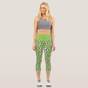 Cartoon Soccer Ball Muster Capri Leggings