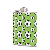 Cartoon Soccer Ball Muster Flachmann (Links)