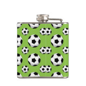 Cartoon Soccer Ball Muster Flachmann (Rückseite)