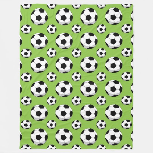 Cartoon Soccer Ball Muster Fleecedecke (Vorderseite)