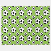 Cartoon Soccer Ball Muster Fleecedecke (Vorderseite (Horizontal))