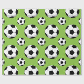 Cartoon Soccer Ball Muster Geschenkpapier (Flach)