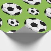 Cartoon Soccer Ball Muster Geschenkpapier (Ecke)