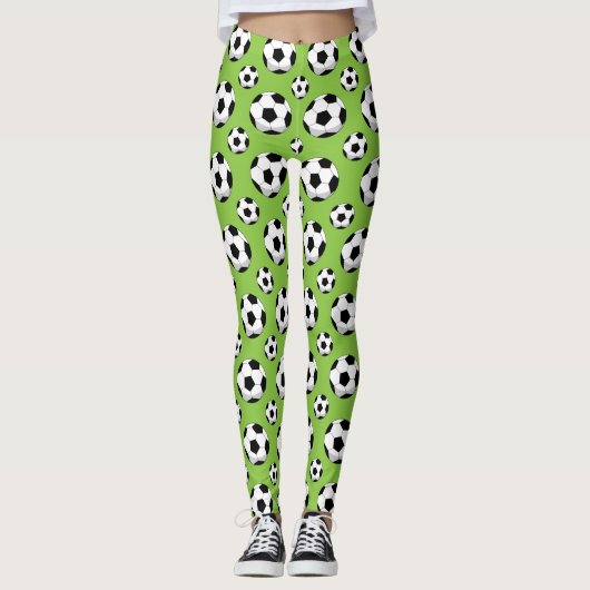 Cartoon Soccer Ball Muster Leggings (Vorderseite)