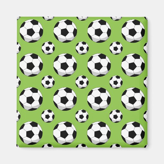 Cartoon Soccer Ball Muster Magnet (Vorne)
