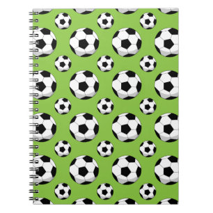 Cartoon Soccer Ball Muster Notizblock