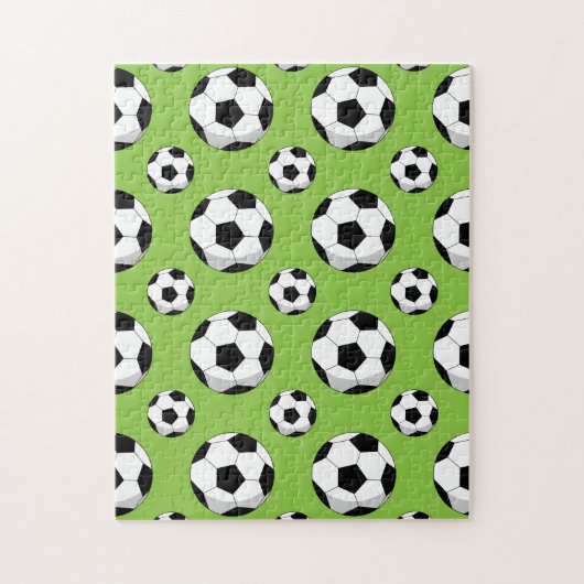 Cartoon Soccer Ball Muster Puzzle (Vertikal)