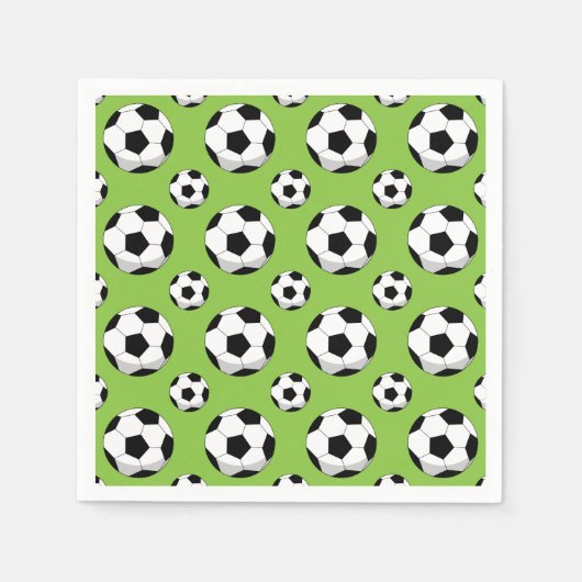 Cartoon Soccer Ball Muster Serviette (Vorderseite)