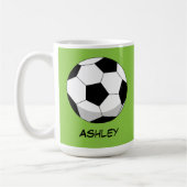 Cartoon Soccer Ball | Name hinzufügen Kaffeetasse (Links)