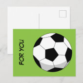 Cartoon Soccer Ball | Name oder Text hinzufügen Postkarte (Vorne/Hinten)