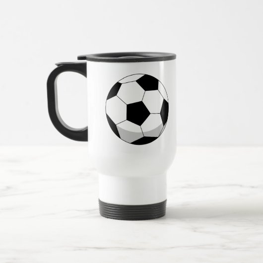 Cartoon Soccer Ball Reisebecher (Links)