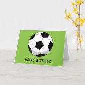 Cartoon Soccer Ball | Text hinzufügen Karte (Gelbe Blume)