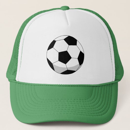 Cartoon Soccer Ball Truckerkappe (Vorderseite)