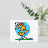Cartoon Soccer Monkey Postkarte (Stehend Vorderseite)
