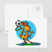 Cartoon Soccer Monkey Postkarte (Vorne/Hinten)