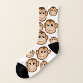 Cartoon Sock Affen Chimp Socken (Links - Außen)