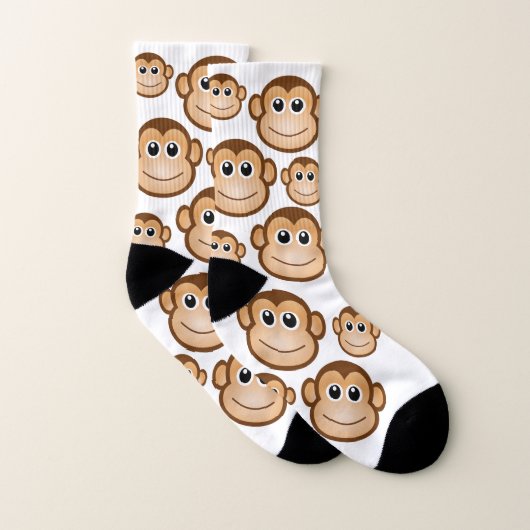 Cartoon Sock Affen Chimp Socken (Paar)