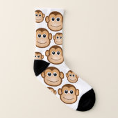 Cartoon Sock Affen Chimp Socken (Links - Innen)