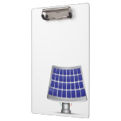 Cartoon Solarpaneele Power Pflanze. Klemmbrett (Links)