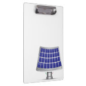 Cartoon Solarpaneele Power Pflanze. Klemmbrett (Rechts)