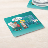 Cartoon; solliciteren met een cv rechteckiger pappuntersetzer (angewinkelt)