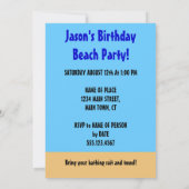 Cartoon SommerSchildkröteneinladung Einladung (Rückseite)