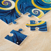 Cartoon Sonne und Mond Liebe Frieden Puzzle (Seite)