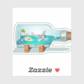 Cartoon Souvenir Flasche Aufkleber (Blatt)