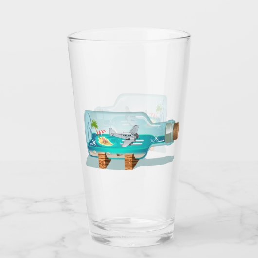 Cartoon Souvenir Flasche Glas (Vorderseite)