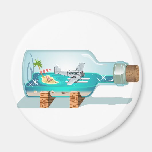 Cartoon Souvenir Flasche Magnet (Vorne)