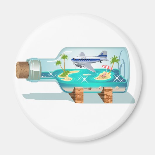 Cartoon Souvenir Flasche Magnet (Vorne)