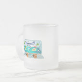 Cartoon Souvenir Flasche Mattglastasse (Vorderseite Links)