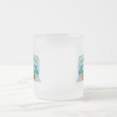 Cartoon Souvenir Flasche Mattglastasse (Mittel)
