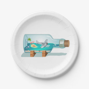 Cartoon Souvenir Flasche Pappteller