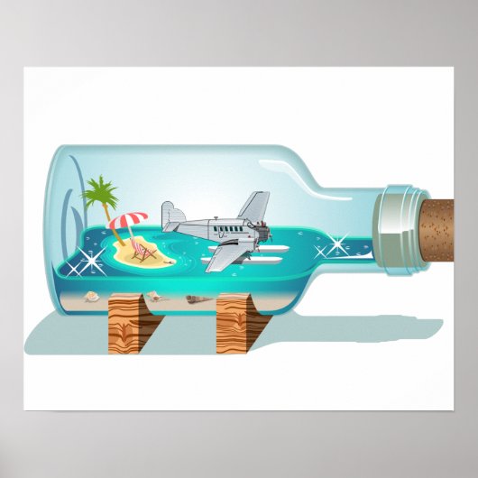 Cartoon Souvenir Flasche Poster (Vorne)